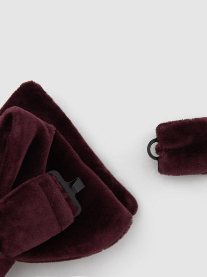 Velvet Bow Tie in Bordeaux | Reiss Men Signature