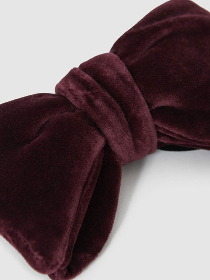 Velvet Bow Tie in Bordeaux | Reiss Men Signature