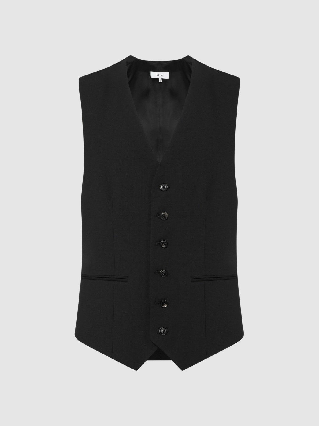 Modern Fit Travel Waistcoat in Black | Reiss Men Signature