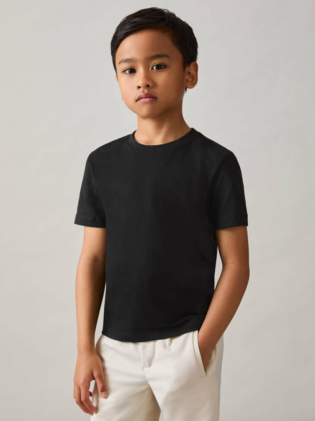 3-9 yrs Crew Neck T-Shirt in Black | Reiss Children & Baby Best Seller