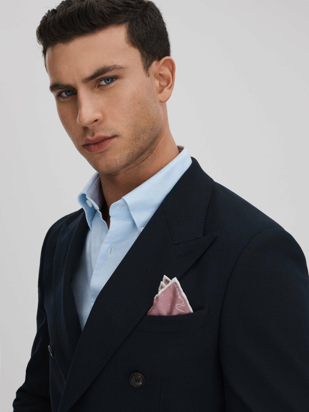Polka Dot Silk Pocket Square in Pink | Reiss Men New