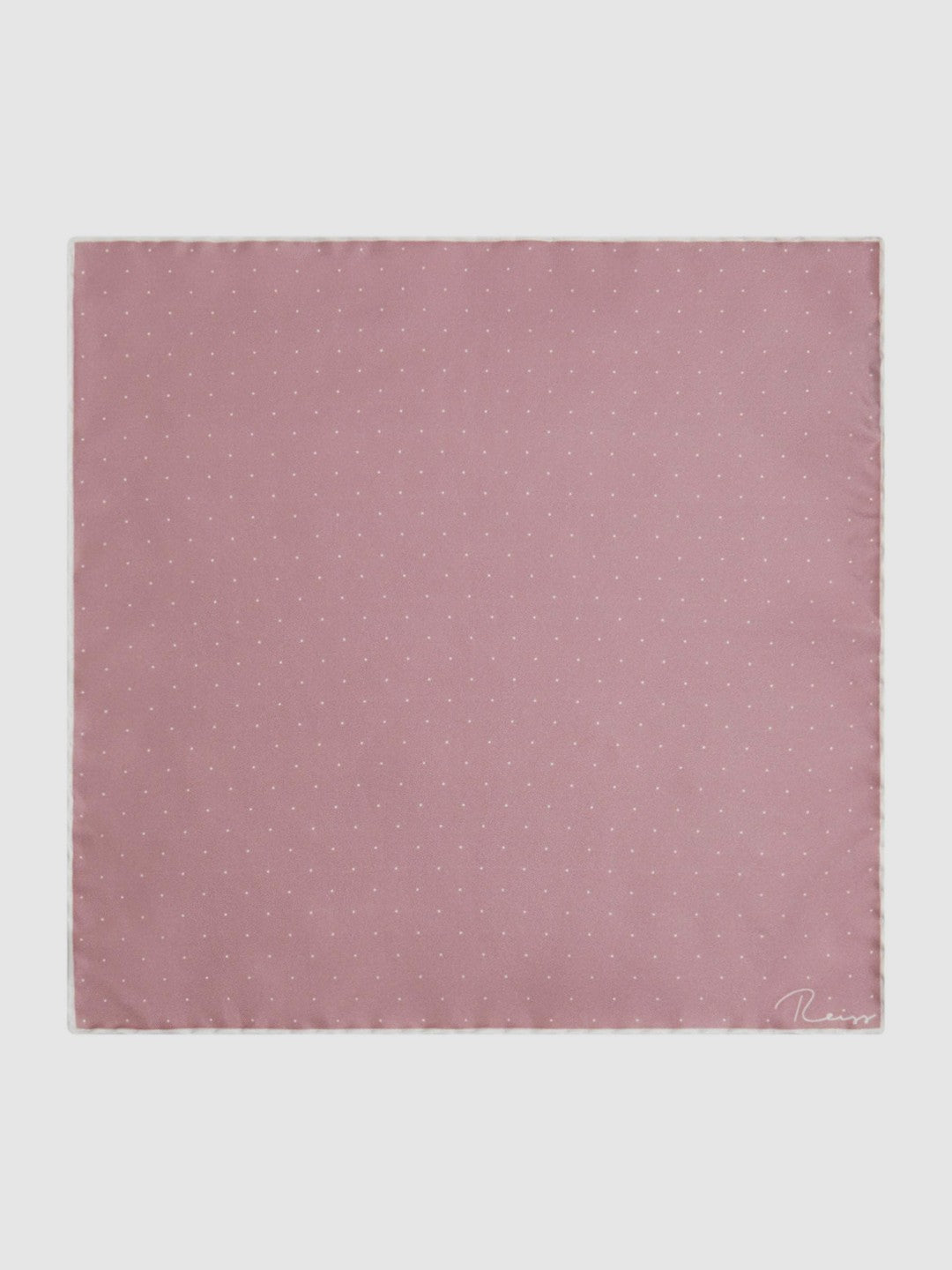 Polka Dot Silk Pocket Square in Pink | Reiss Men New