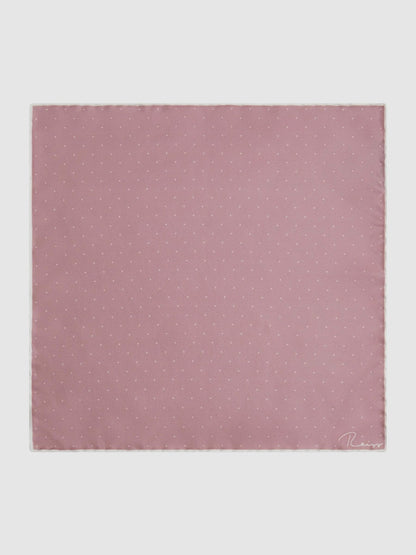 Polka Dot Silk Pocket Square in Pink | Reiss Men New