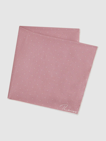 Polka Dot Silk Pocket Square in Pink | Reiss Men New