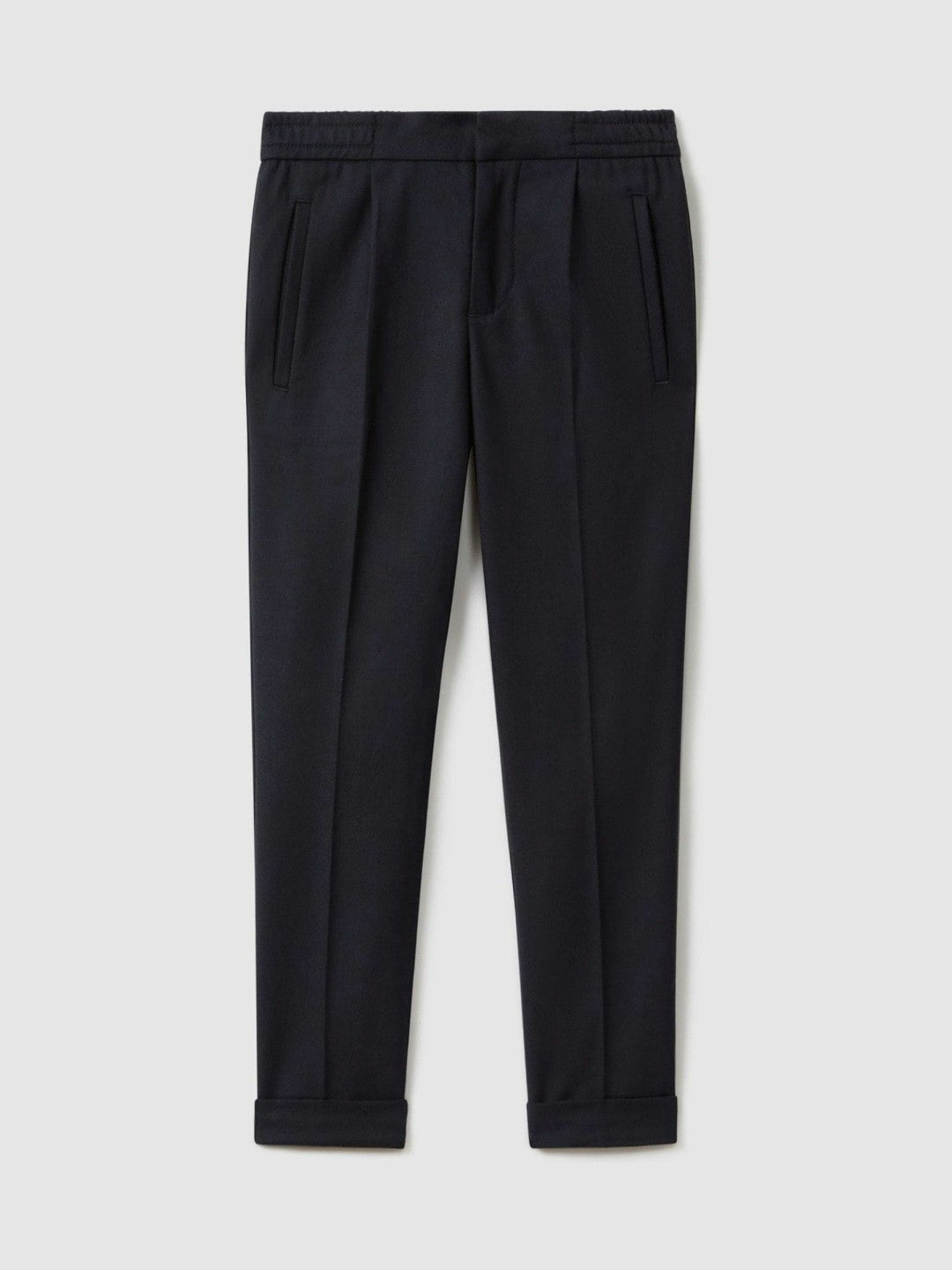 3-9 yrs Relaxed Elasticated Trousers with Turn-Ups in Navy | Reiss Children & Baby New