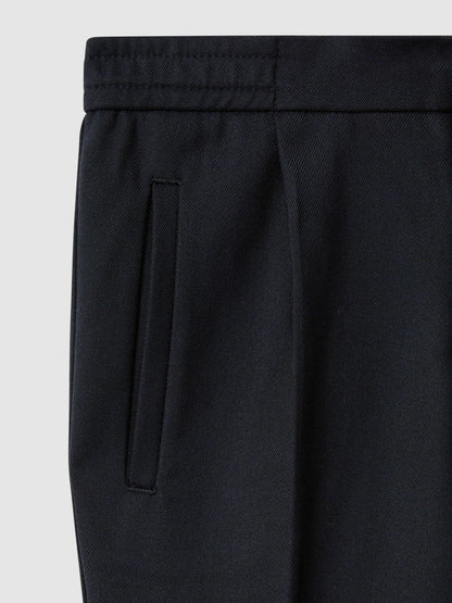 3-9 yrs Relaxed Elasticated Trousers with Turn-Ups in Navy | Reiss Children & Baby New