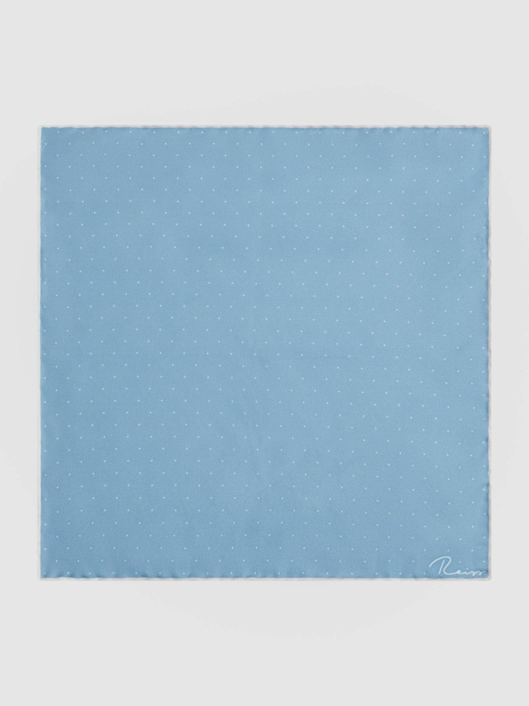 Polka Dot Silk Pocket Square in Blue | Reiss Men Featured