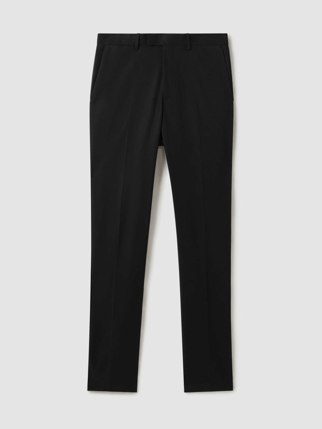 Slim Fit Cotton Blend Chinos in Black | Reiss Men New