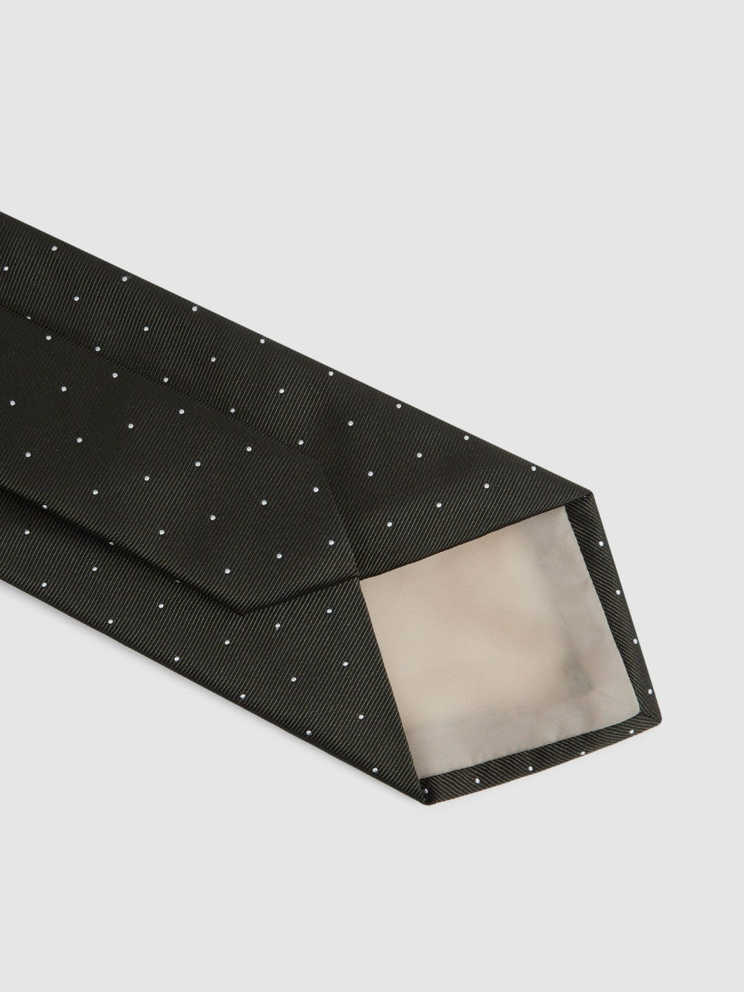 Polka Dot Silk Tie in Dark Green | Reiss Men New