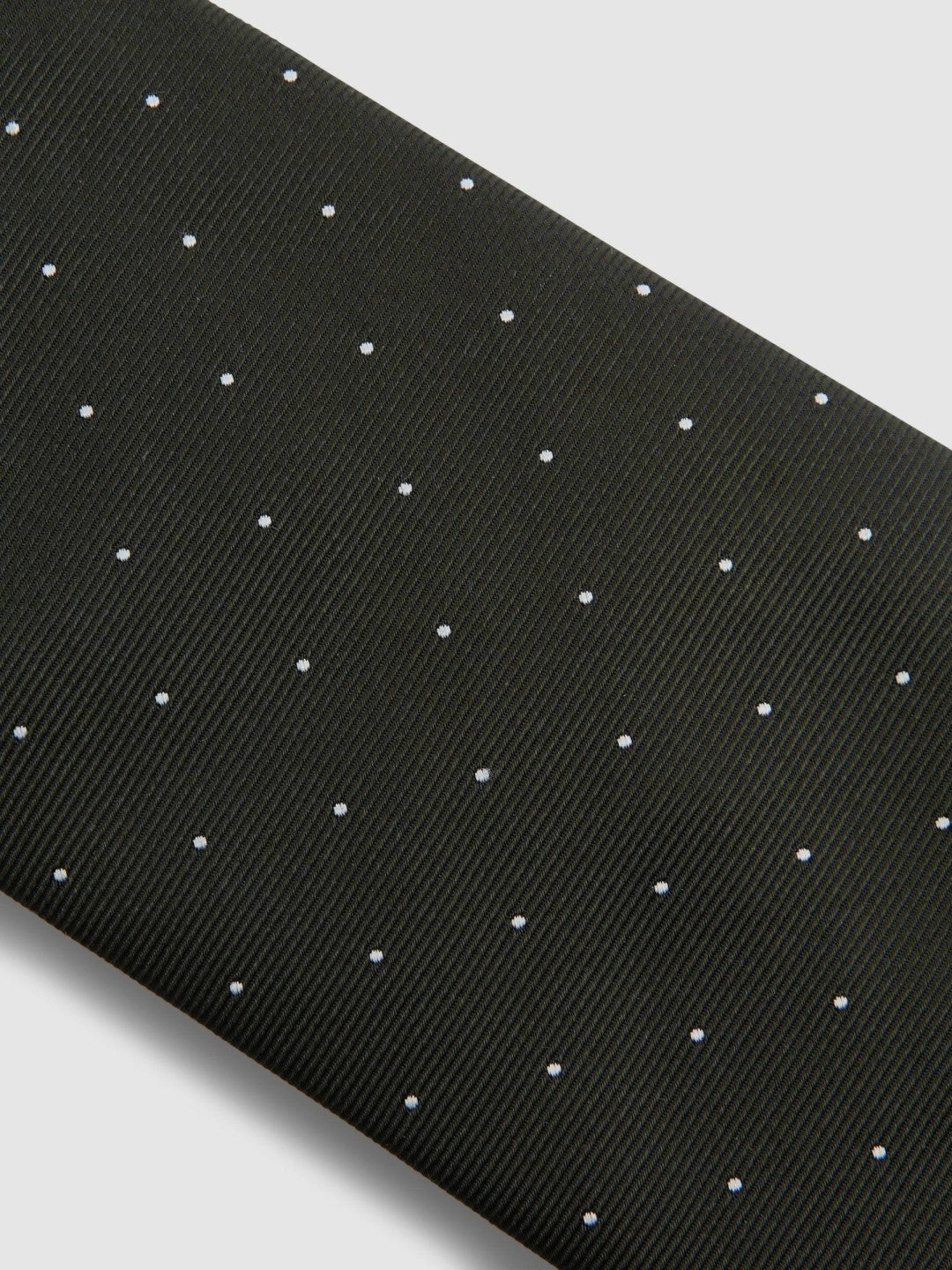 Polka Dot Silk Tie in Dark Green | Reiss Men New