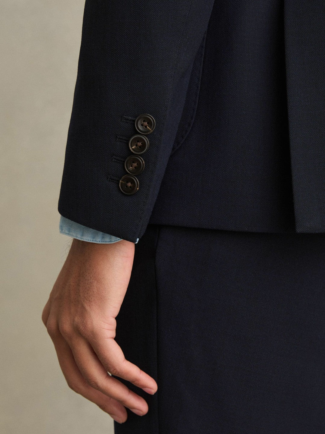 Double Breasted Suit Blazer Slim Fit in Navy | Reiss Men Signature