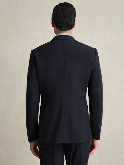 Double Breasted Suit Blazer Slim Fit in Navy | Reiss Men Signature