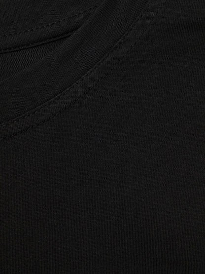 Cotton Capped Sleeve T-Shirt in Black | Reiss Women Trending