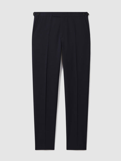 Slim Fit Side Adjuster Trousers in Navy | Reiss Men Best Seller
