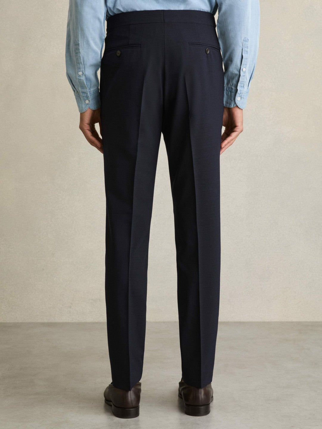 Slim Fit Side Adjuster Trousers in Navy | Reiss Men Best Seller