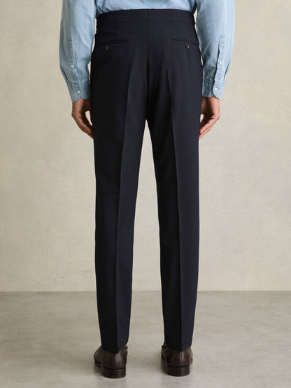Slim Fit Side Adjuster Trousers in Navy | Reiss Men Best Seller