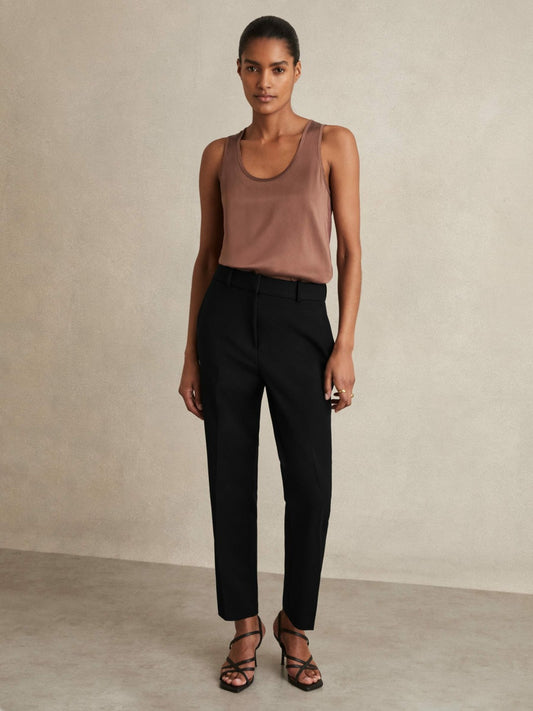 Petite Slim Fit Suit Trousers in Black | Reiss Women Popular