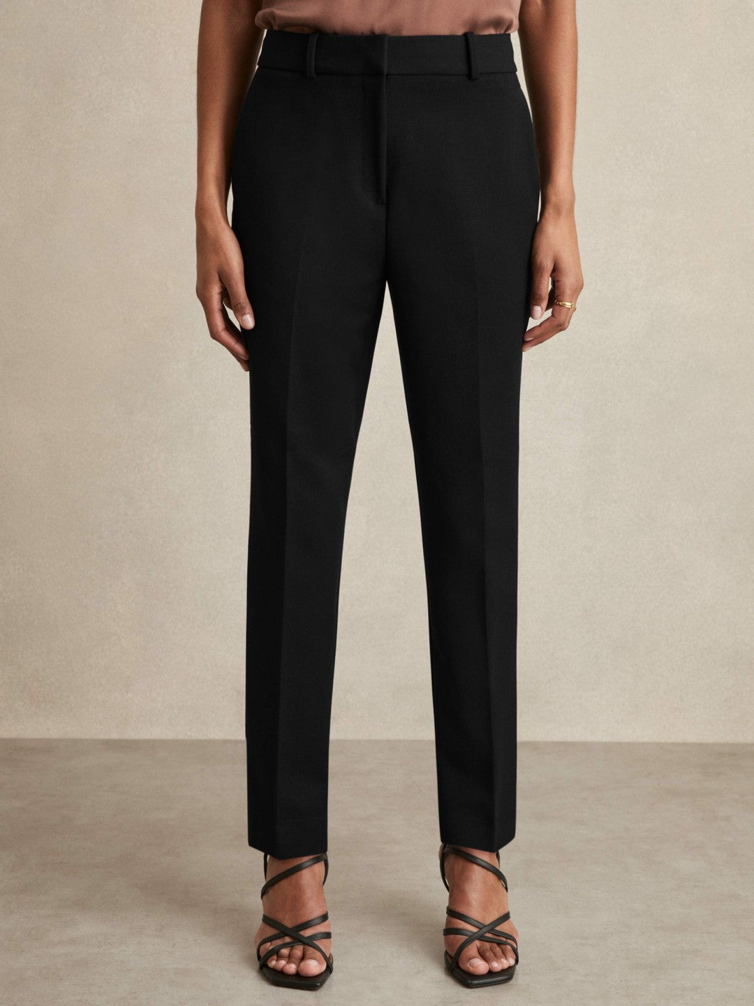 Petite Slim Fit Suit Trousers in Black | Reiss Women Popular