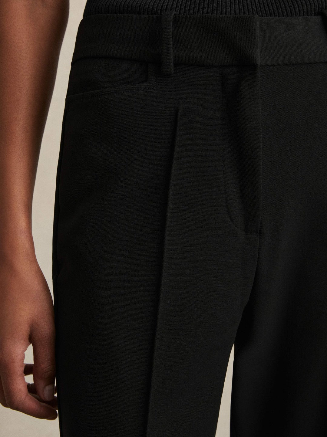 Flared Suit Trousers in Black | Reiss Women Featured