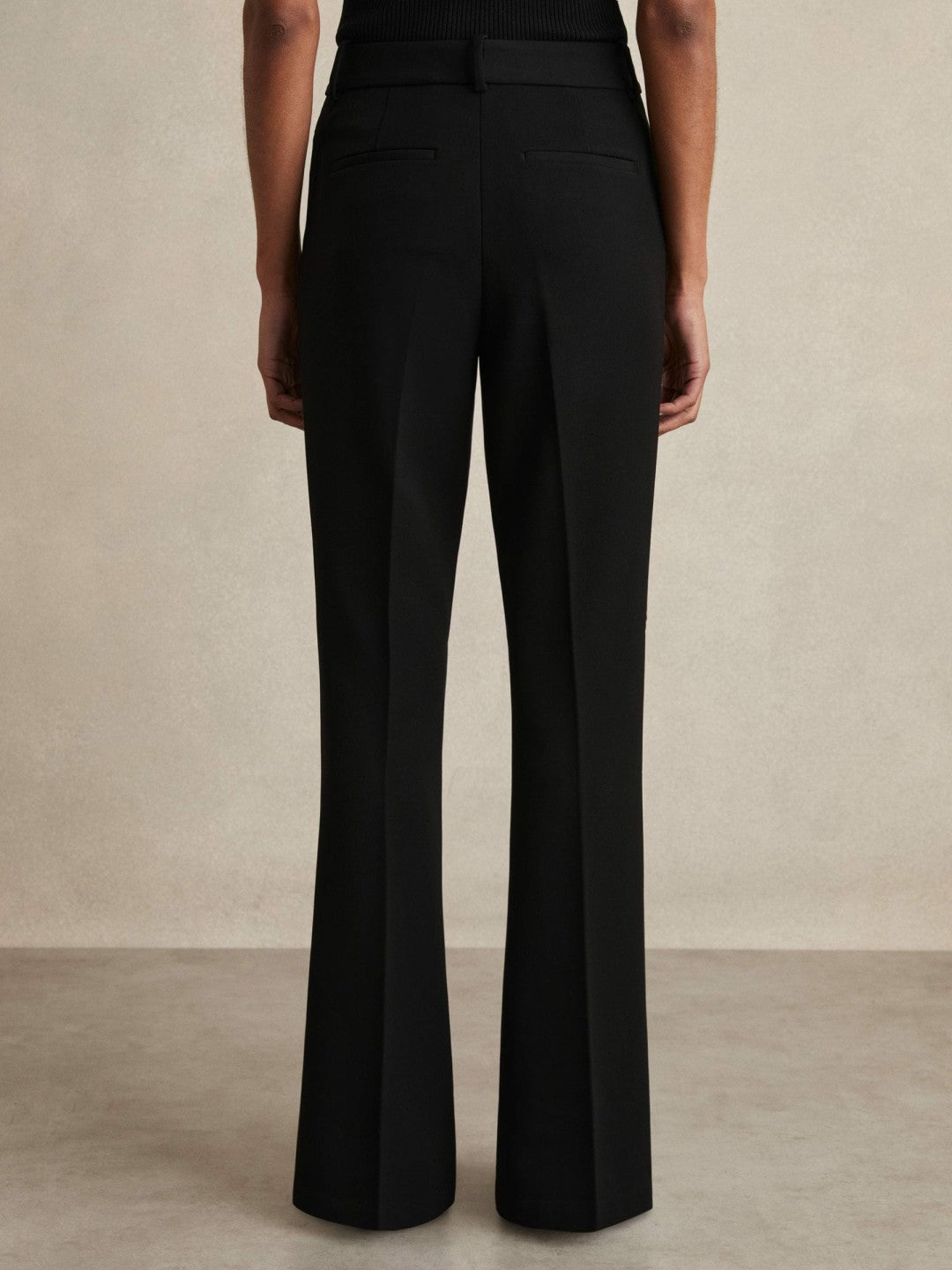 Flared Suit Trousers in Black | Reiss Women Featured