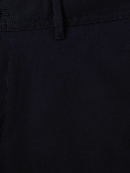 Slim Fit Washed Cotton Blend Chinos in Navy | Reiss Men Recommended