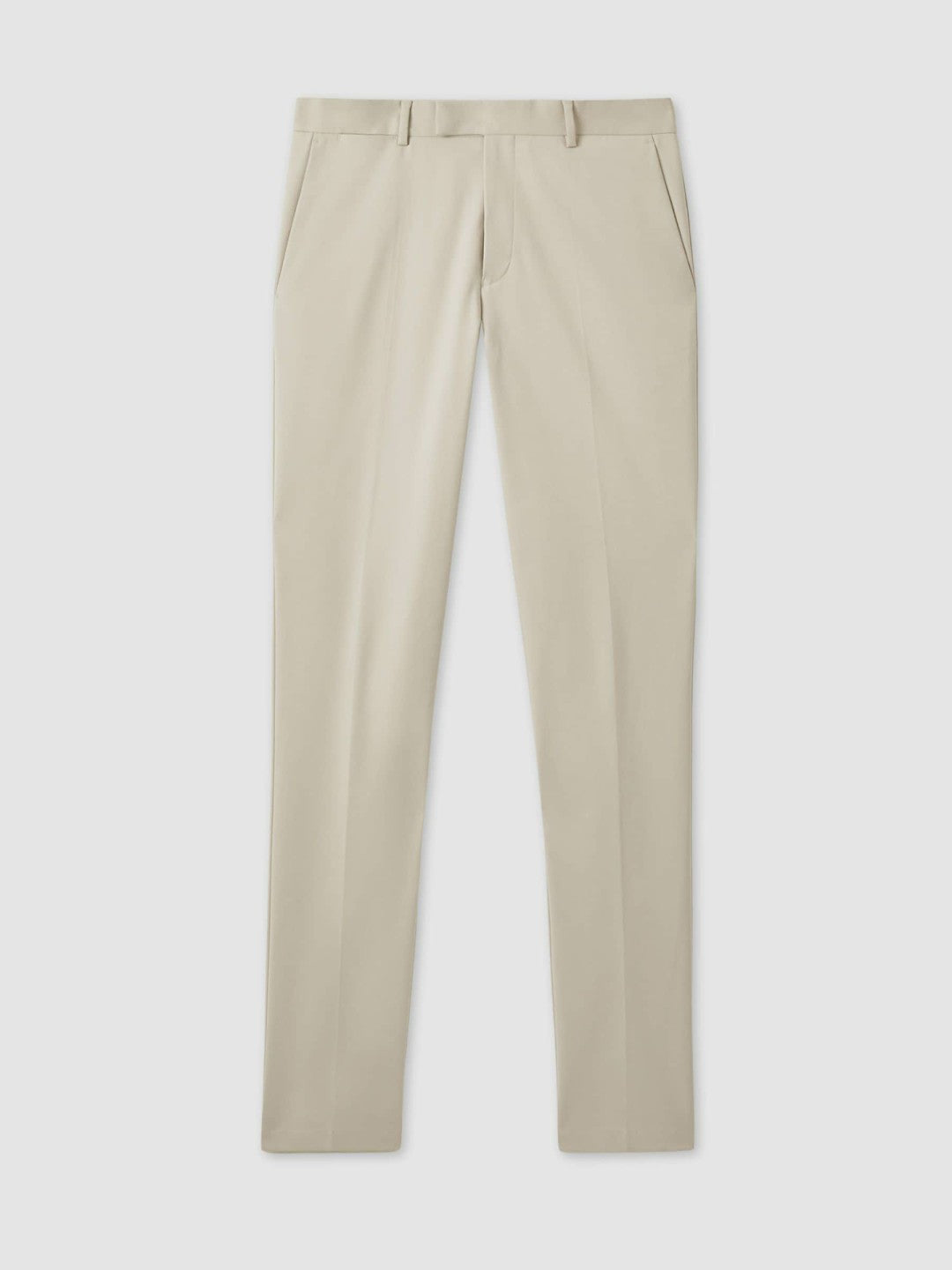 Slim Fit Cotton Blend Chinos in Stone | Reiss Men Premium