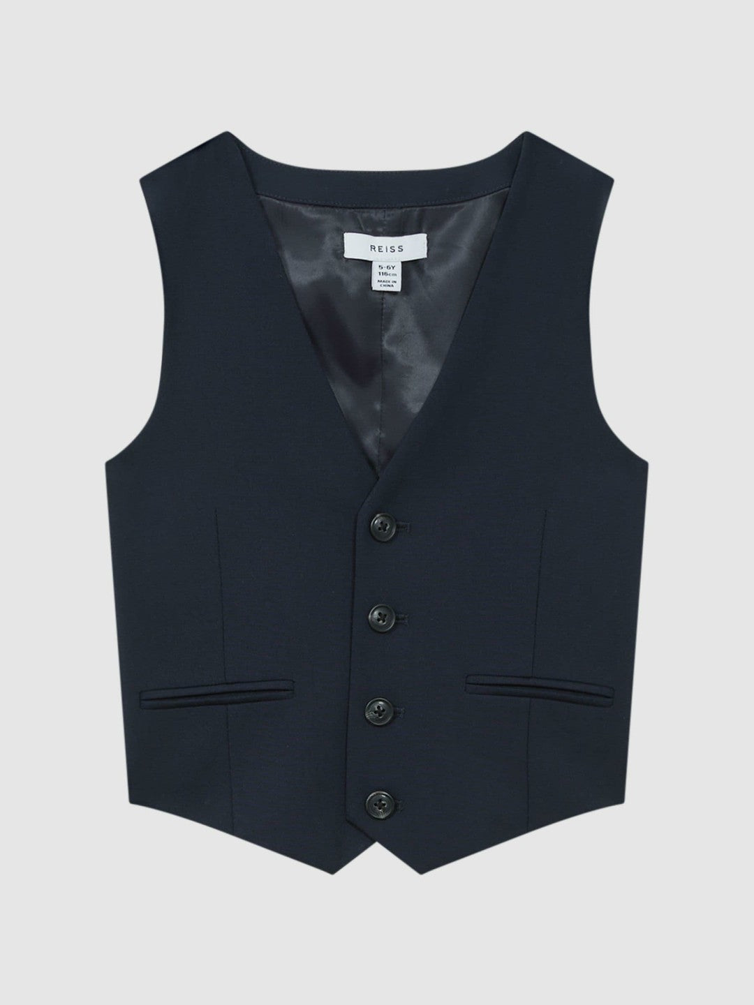 3-9 yrs Wool Blend Waistcoat in Navy | Reiss Children & Baby Trending