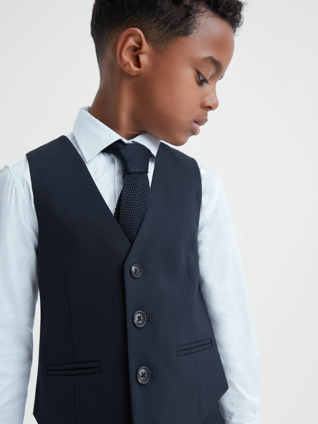 3-9 yrs Wool Blend Waistcoat in Navy | Reiss Children & Baby Trending