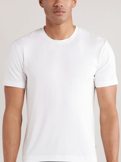 CHÉ Studios Crew Neck T-Shirt with TENCEL™ Fibers in White | Reiss Men Featured