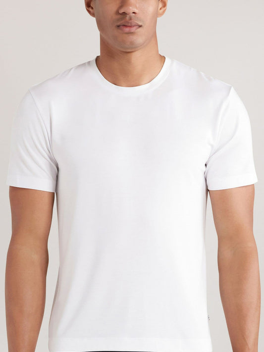 CHÉ Studios Crew Neck T-Shirt with TENCEL™ Fibers in White | Reiss Men Featured