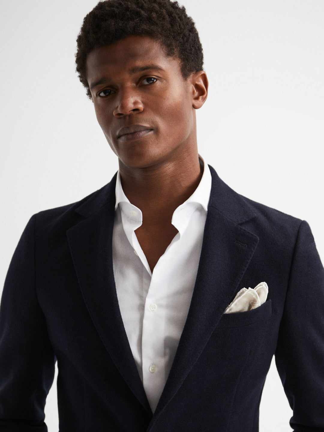 Polka Dot Silk Pocket Square in Stone | Reiss Men Popular