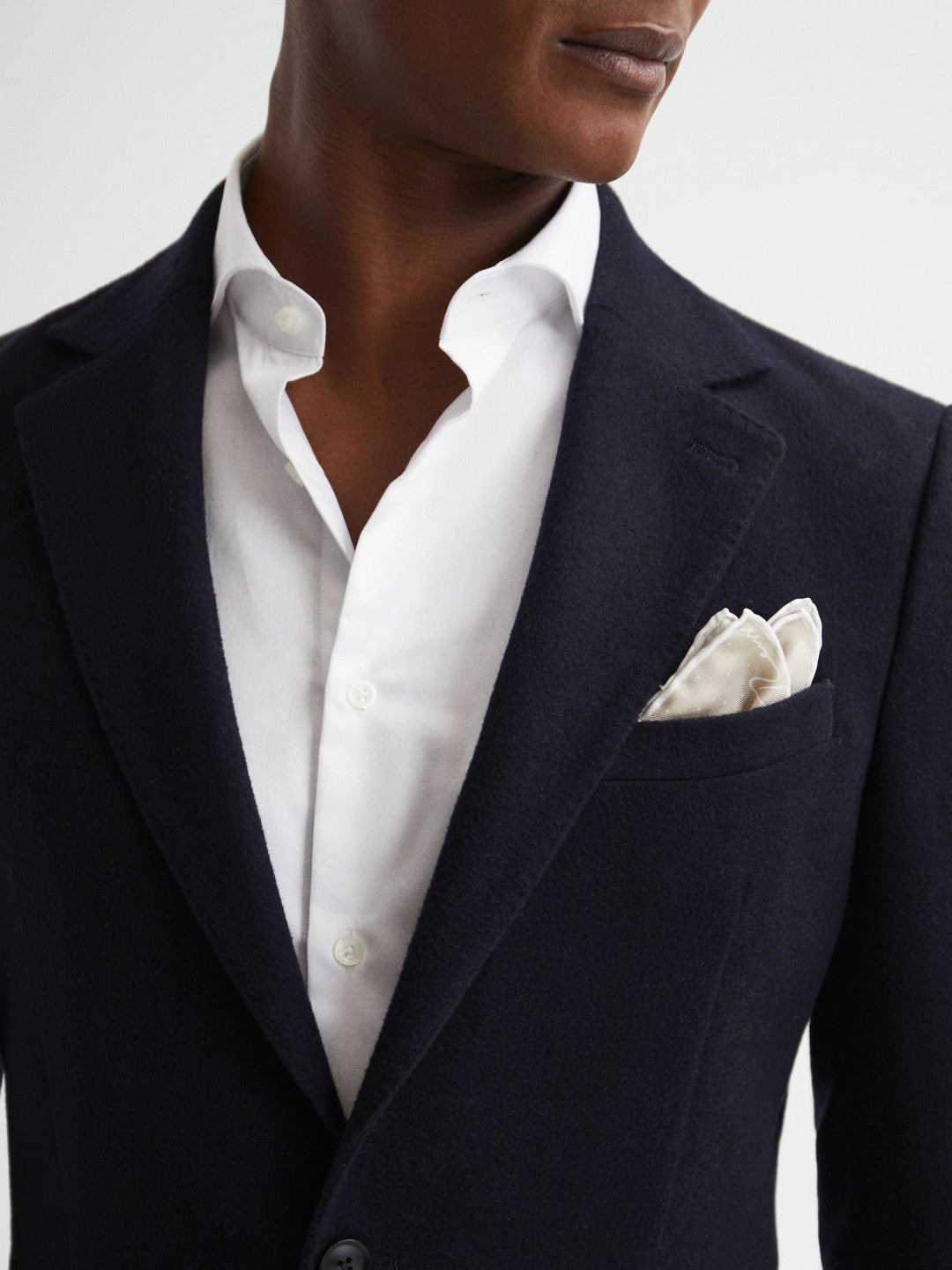 Polka Dot Silk Pocket Square in Stone | Reiss Men Popular