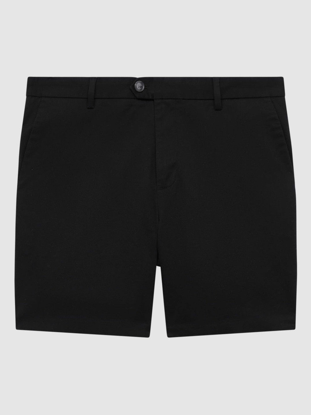 Short Length Casual Chino Shorts in Black | Reiss Men Featured