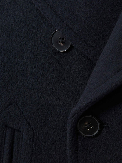 9-13 yrs Wool Blend Twill Double Breasted Coat in Navy | Reiss Children & Baby Featured