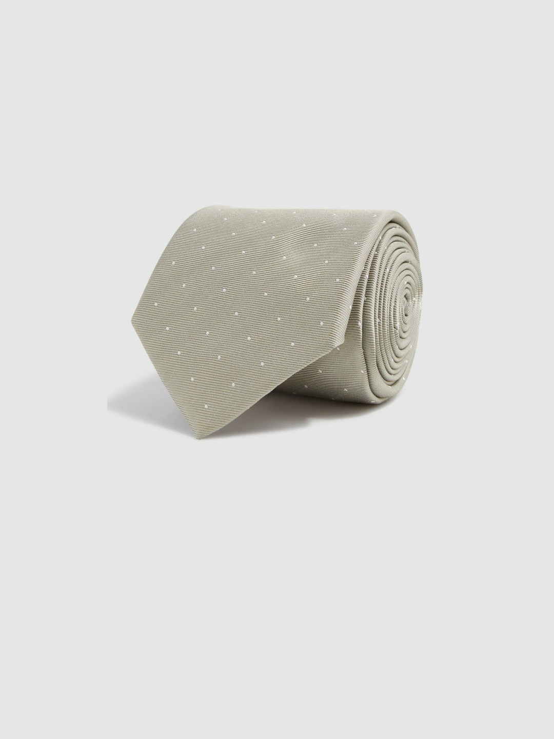 Polka Dot Silk Tie in Champagne | Reiss Men Best Seller