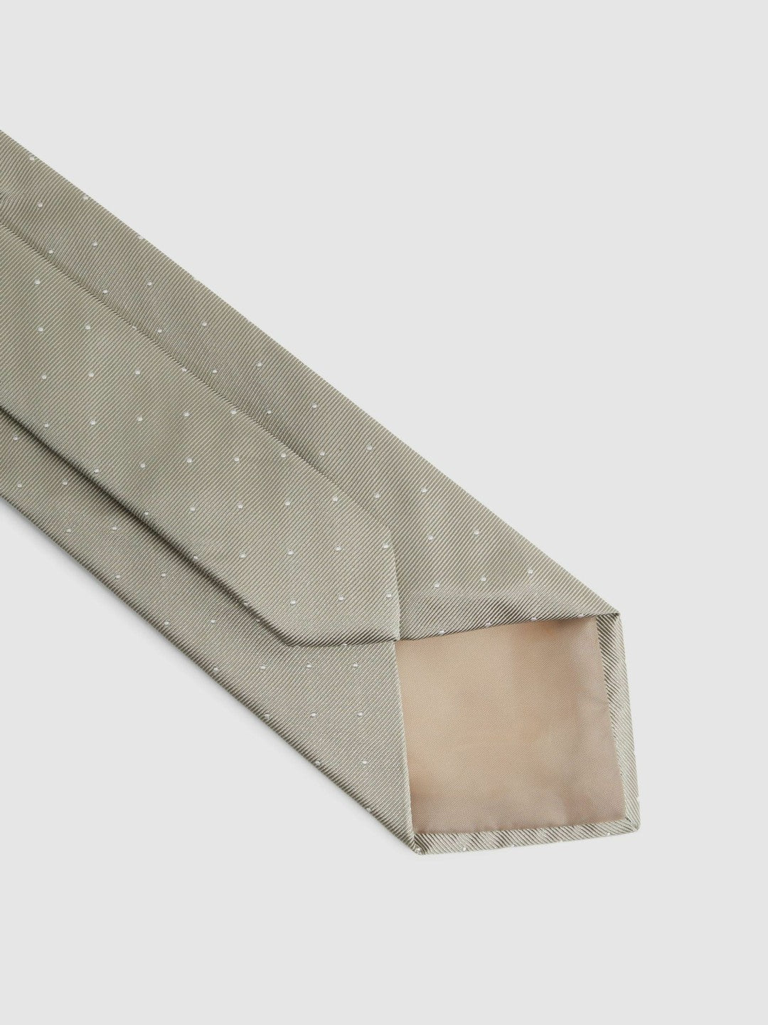 Polka Dot Silk Tie in Champagne | Reiss Men Best Seller