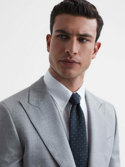 Polka Dot Silk Tie in Navy | Reiss Men Best Seller