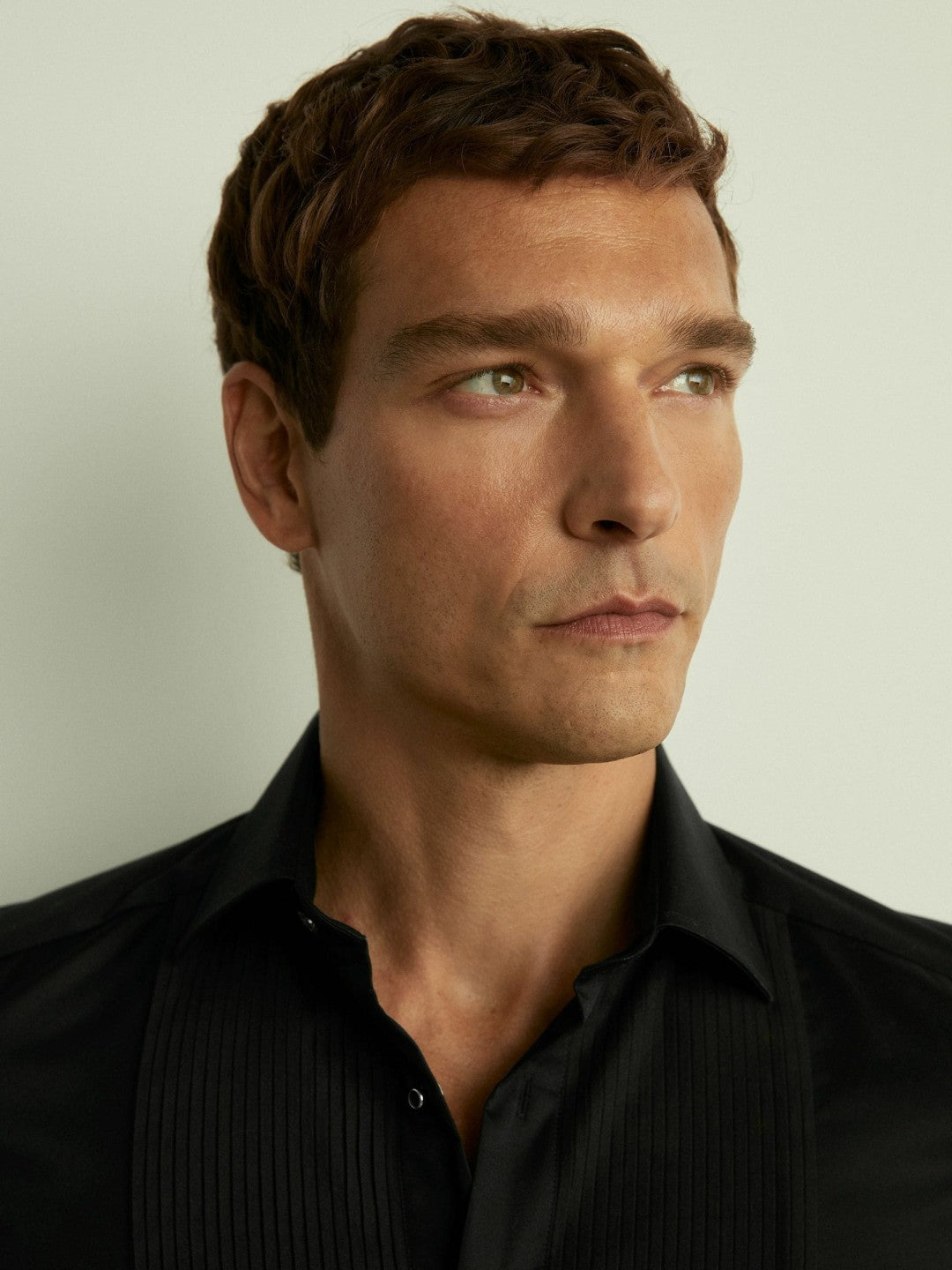 Slim Fit Cotton Dinner Shirt in Black | Reiss Men Best Seller