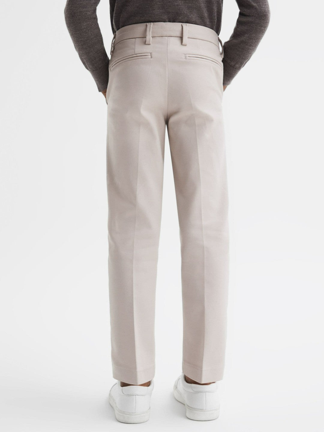 9-14 yrs Slim Fit Tapered Chinos in Stone | Reiss Children & Baby Exclusive