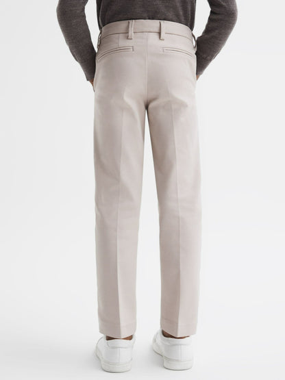 9-14 yrs Slim Fit Tapered Chinos in Stone | Reiss Children & Baby Exclusive