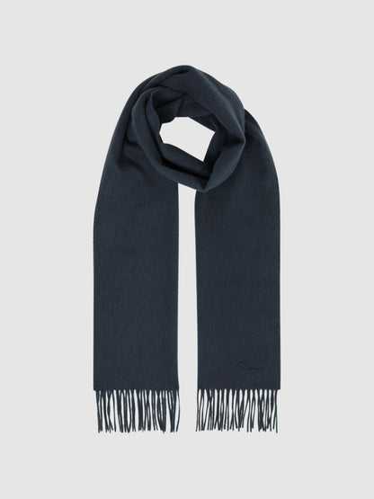 Wool and Cashmere Scarf in Airforce Blue | Reiss Men Trending