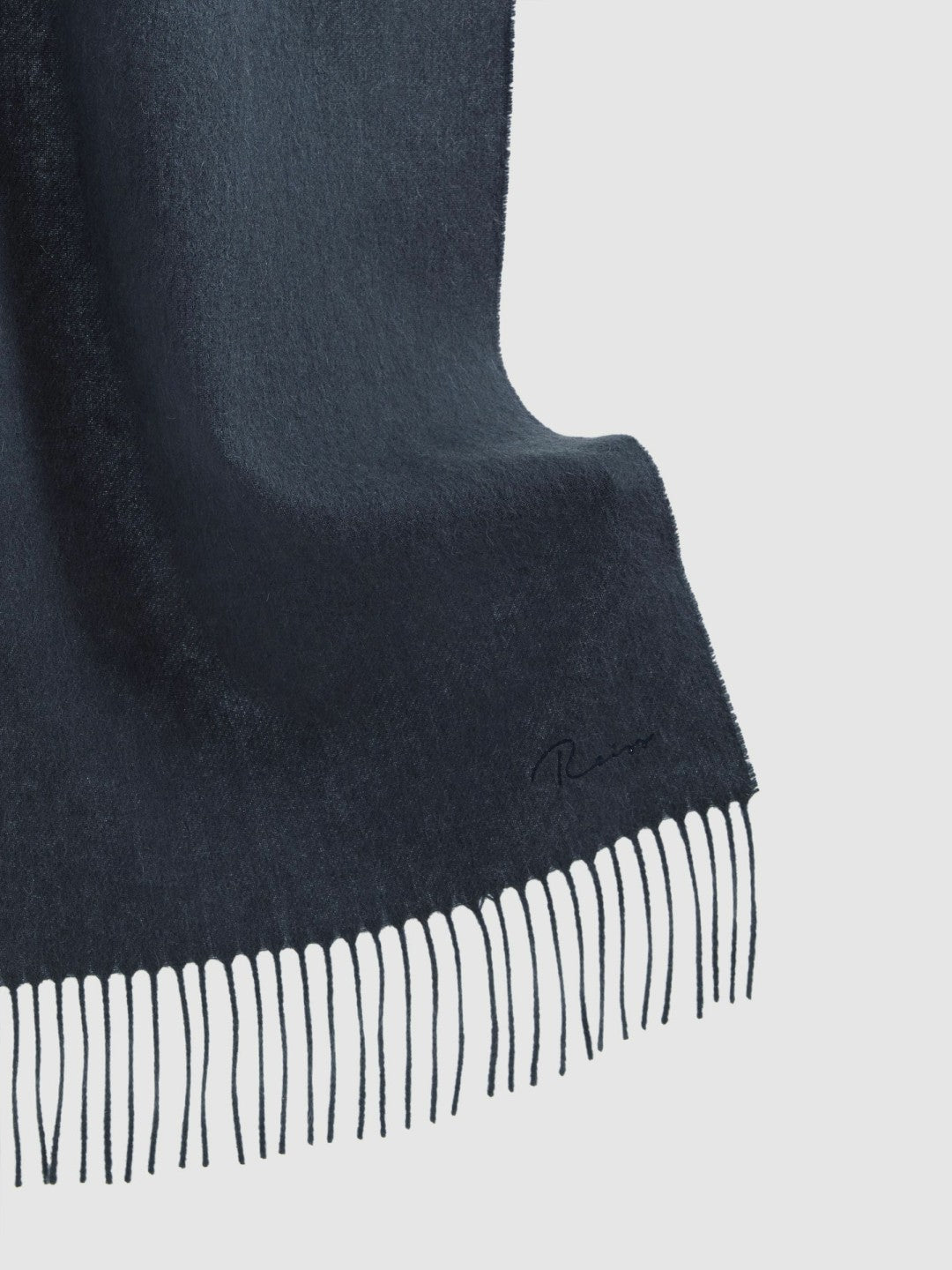 Wool and Cashmere Scarf in Airforce Blue | Reiss Men Trending