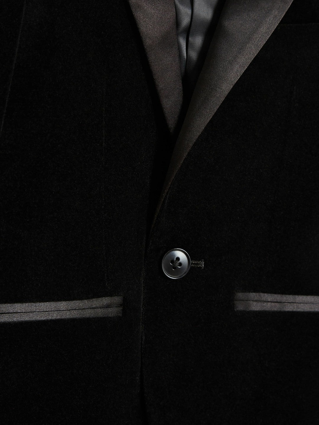 3-9 yrs Single Breasted Velvet Blazer in Black | Reiss Children & Baby Featured