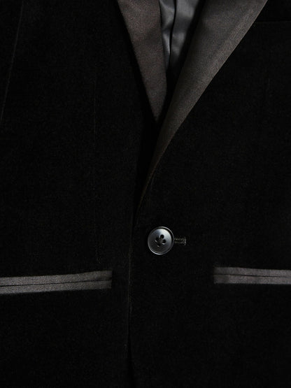 3-9 yrs Single Breasted Velvet Blazer in Black | Reiss Children & Baby Featured