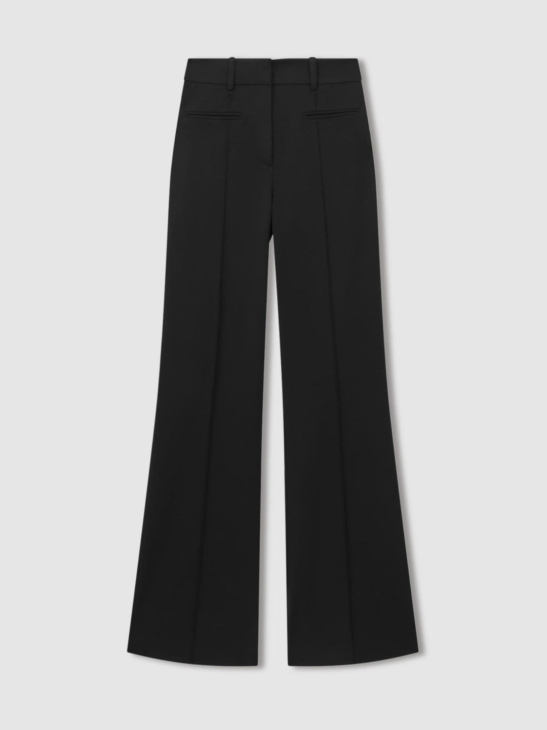 High Rise Flared Trousers in Black | Reiss Women Popular