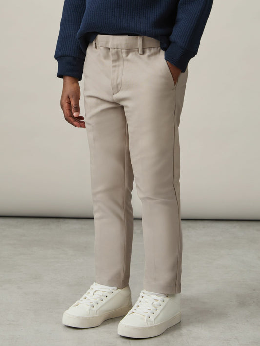3-9 yrs Slim Fit Tapered Chinos in Stone | Reiss Children & Baby Premium