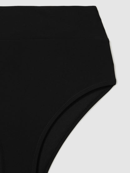 High Rise Bikini Bottoms in Black | Reiss Women Best Seller