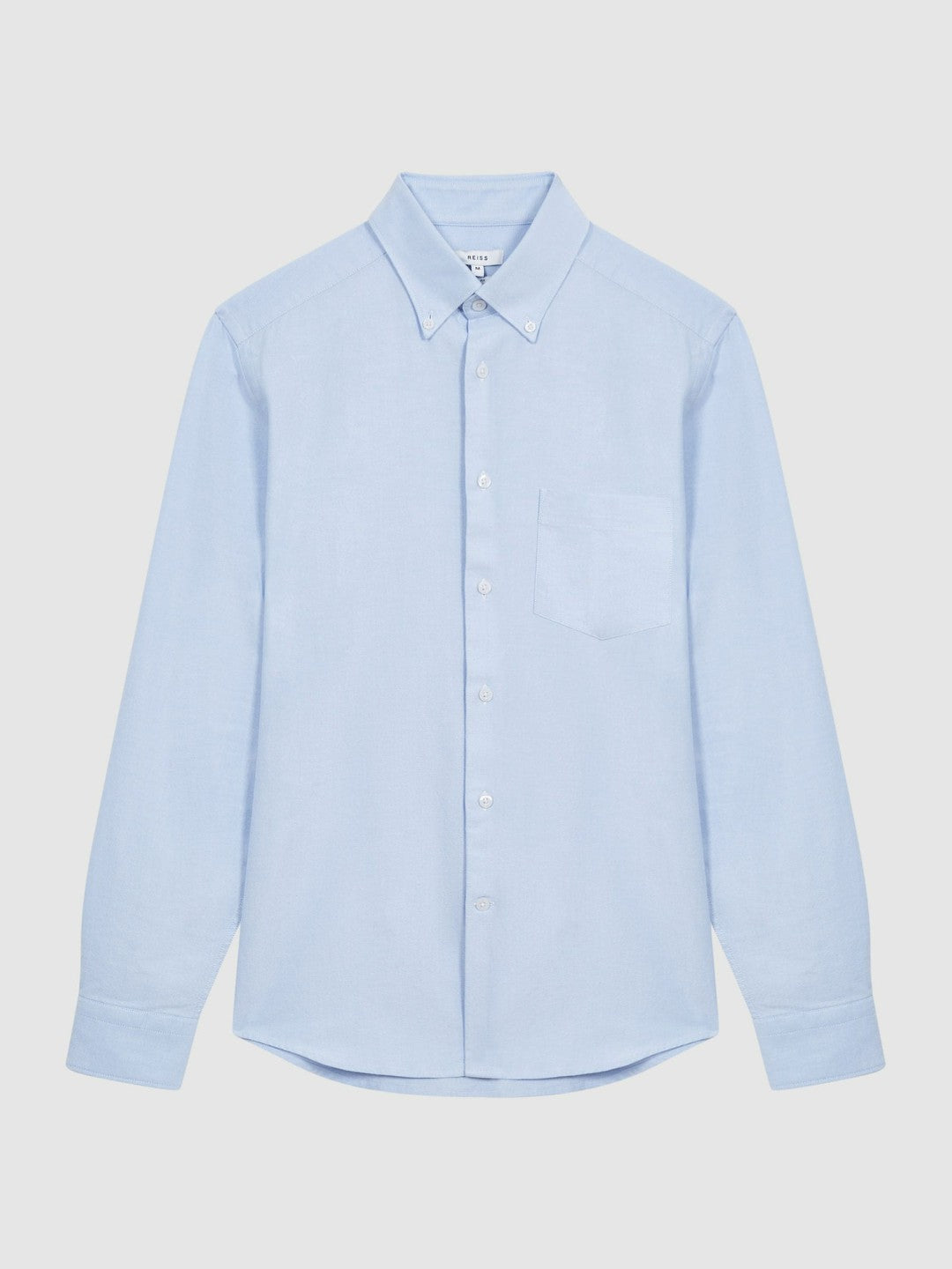 Soft Wash Button Down Oxford Shirt in Soft Blue | Reiss Men Exclusive