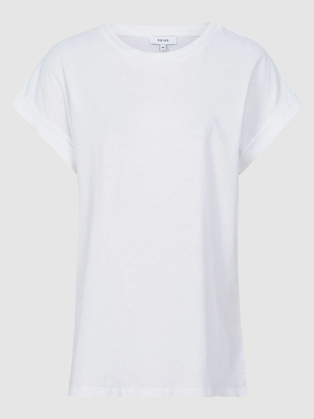 Cotton-Jersey Crew Neck T-Shirt in White | Reiss Women New