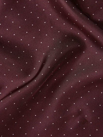 Polka Dot Silk Pocket Square in Burgundy | Reiss Men Exclusive